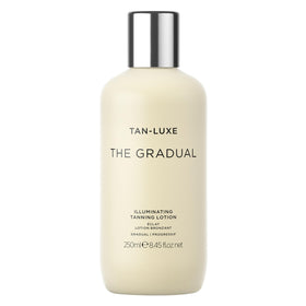 TAN-LUXE bottle front view showing sleek packaging and product name