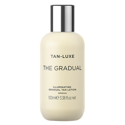 TAN-LUXE front bottle view showing sleek packaging and product identity