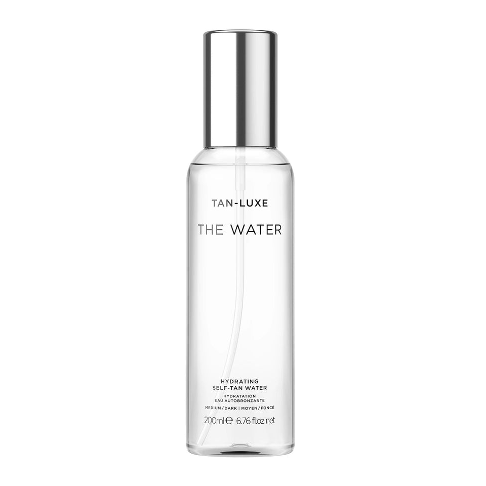 TAN-LUXE front packaging showing bottle and branding for clear self-tan