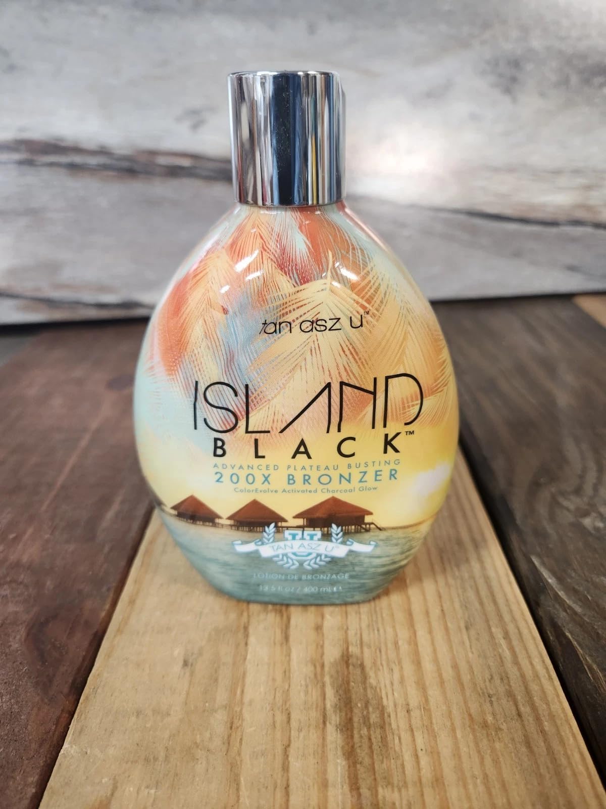 Tan Asz U activated charcoal detail emphasizing deeper, island-like contrast
