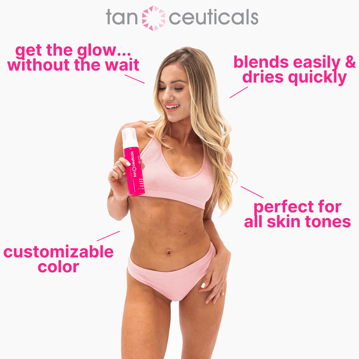Tanceuticals application mitt demonstrating even, streak-free coverage