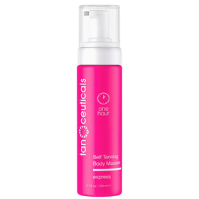 Tanceuticals front packaging showing fast-developing foam and benefits