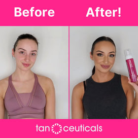 Tanceuticals tan on model at beach-ready lifestyle for natural bronze