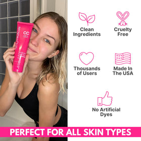 Tanceuticals in a beach bag lifestyle shot suggesting natural glow and on-the-go use