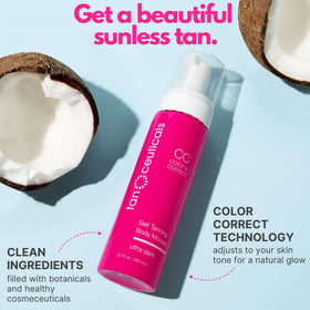 Tanceuticals mousse texture close-up demonstrating smooth blendability