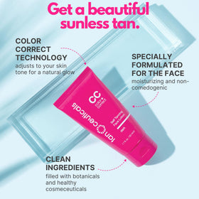 Tanceuticals creamy texture close-up highlighting smooth, moisturizing formula