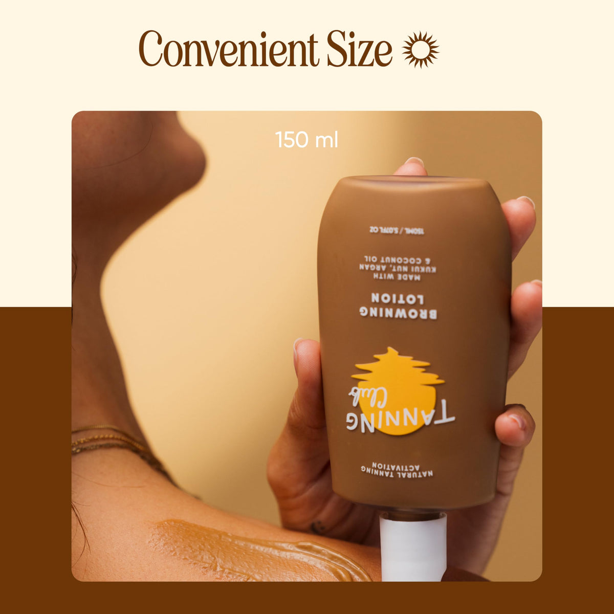 Tanning Club scent concept with pina colada and coffee notes enhancing experience