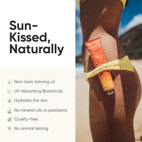 Tanning Club balm spread on a palm demonstrating smooth application benefit