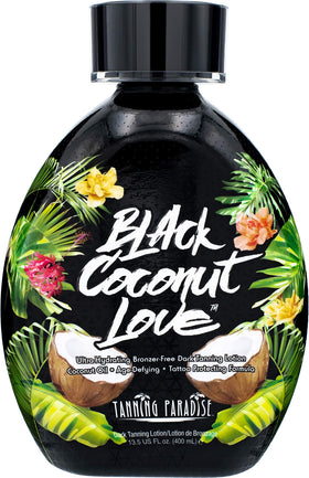 TANNING PARADISE front packaging showing bottle, clear branding and benefit hydration