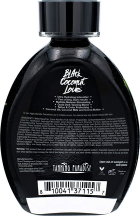 TANNING PARADISE close-up texture of lotion highlighting rich coconut hydration