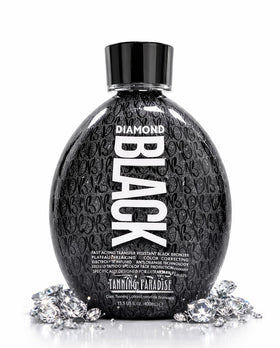 TANNING PARADISE front packaging showing bottle and branding, clear product identity benefit
