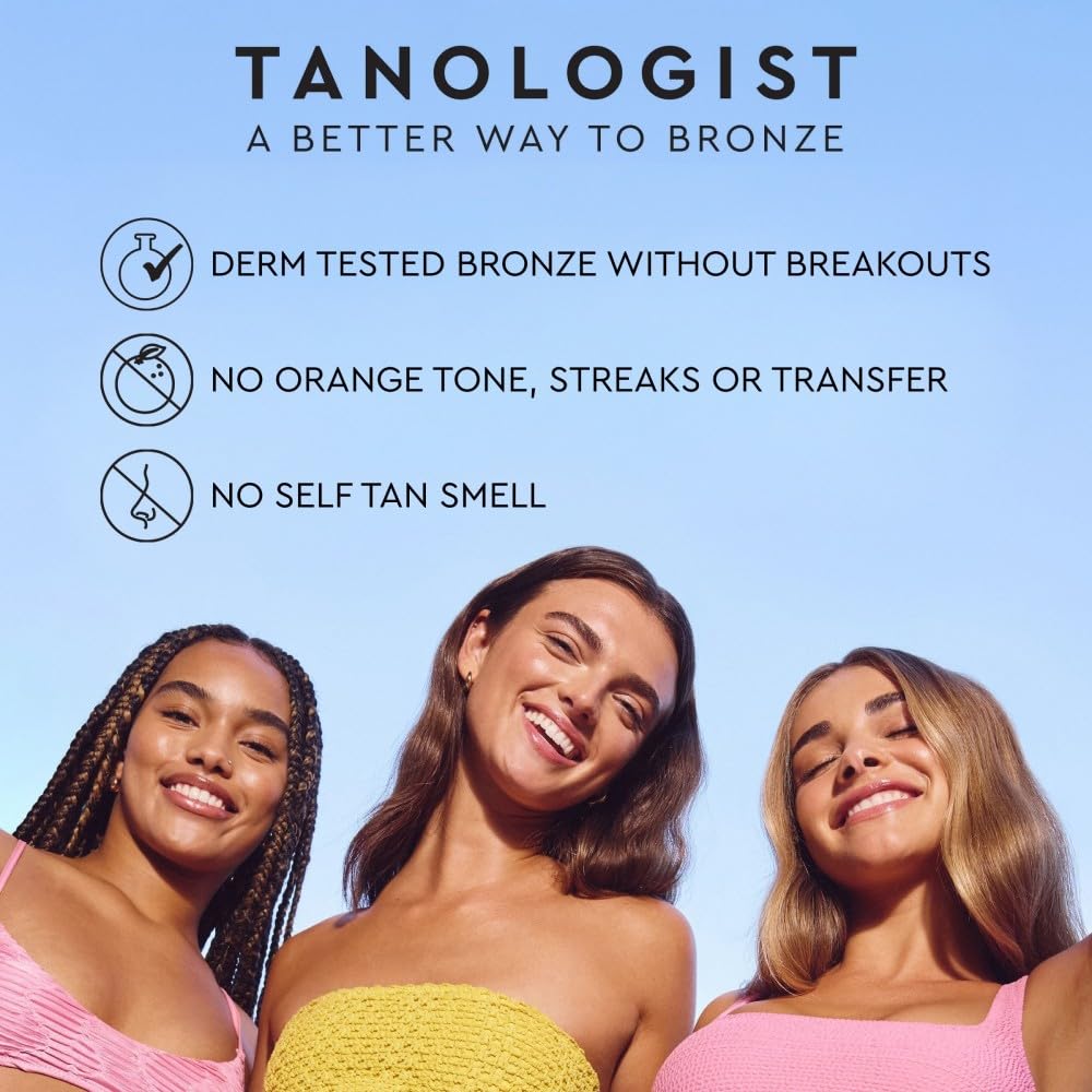 Tanologist being applied with a mitt demonstrating streak-free coverage benefit