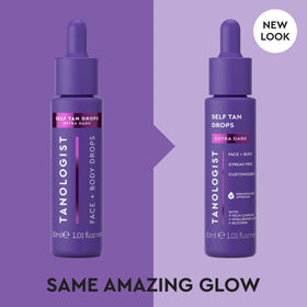 Tanologist pipette dispensing clear self-tan drops for precise, mess-free dosing