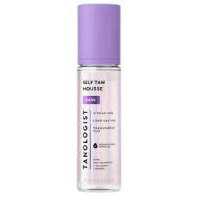 Tanologist bottle front view showing dark self tanner benefits