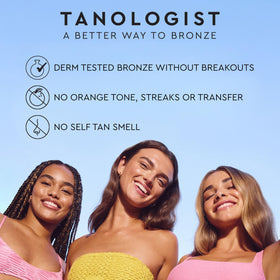 Tanologist application with tanning mitt on arm for even, guided coverage