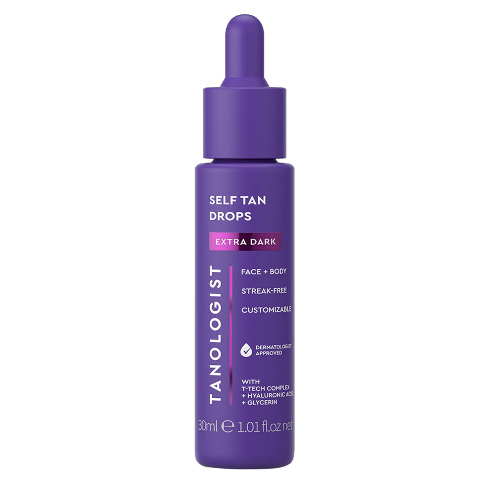 Tanologist Extra Dark front packaging showing product and label, clear and compact