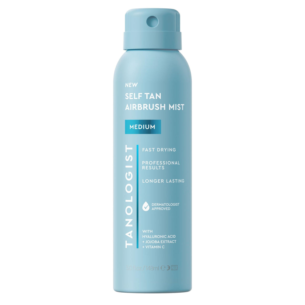 Tanologist front packaging showing bottle and medium shade for easy identification