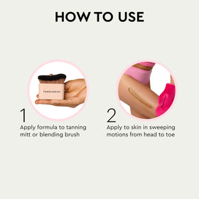 Tanologist in a beach-ready outfit scene conveying confidence and sunless glow benefit