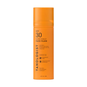 Tanologist front packaging showing bottle and SPF 50 benefit