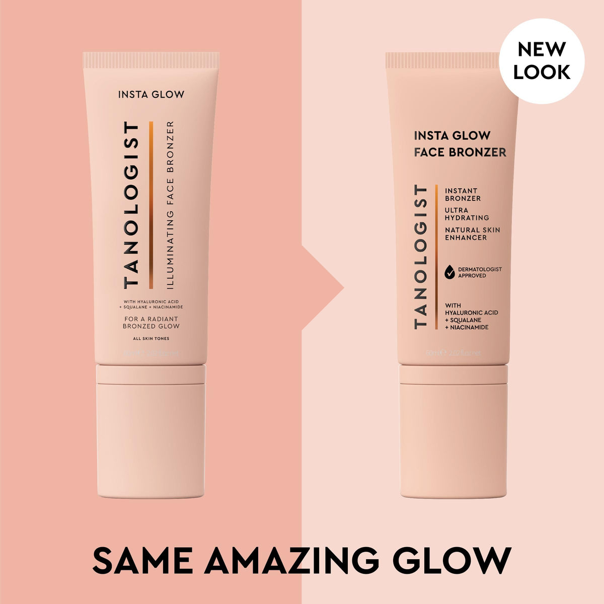 Tanologist cream texture close-up highlighting blendable luminous finish