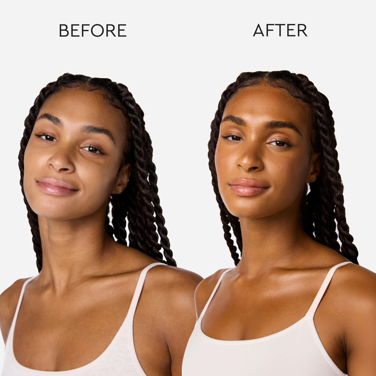 Tanologist clear serum texture on skin demonstrating rapid blendability and hydration