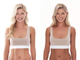 TanTowel applying towelette to model face demonstrating even, streak-free glow