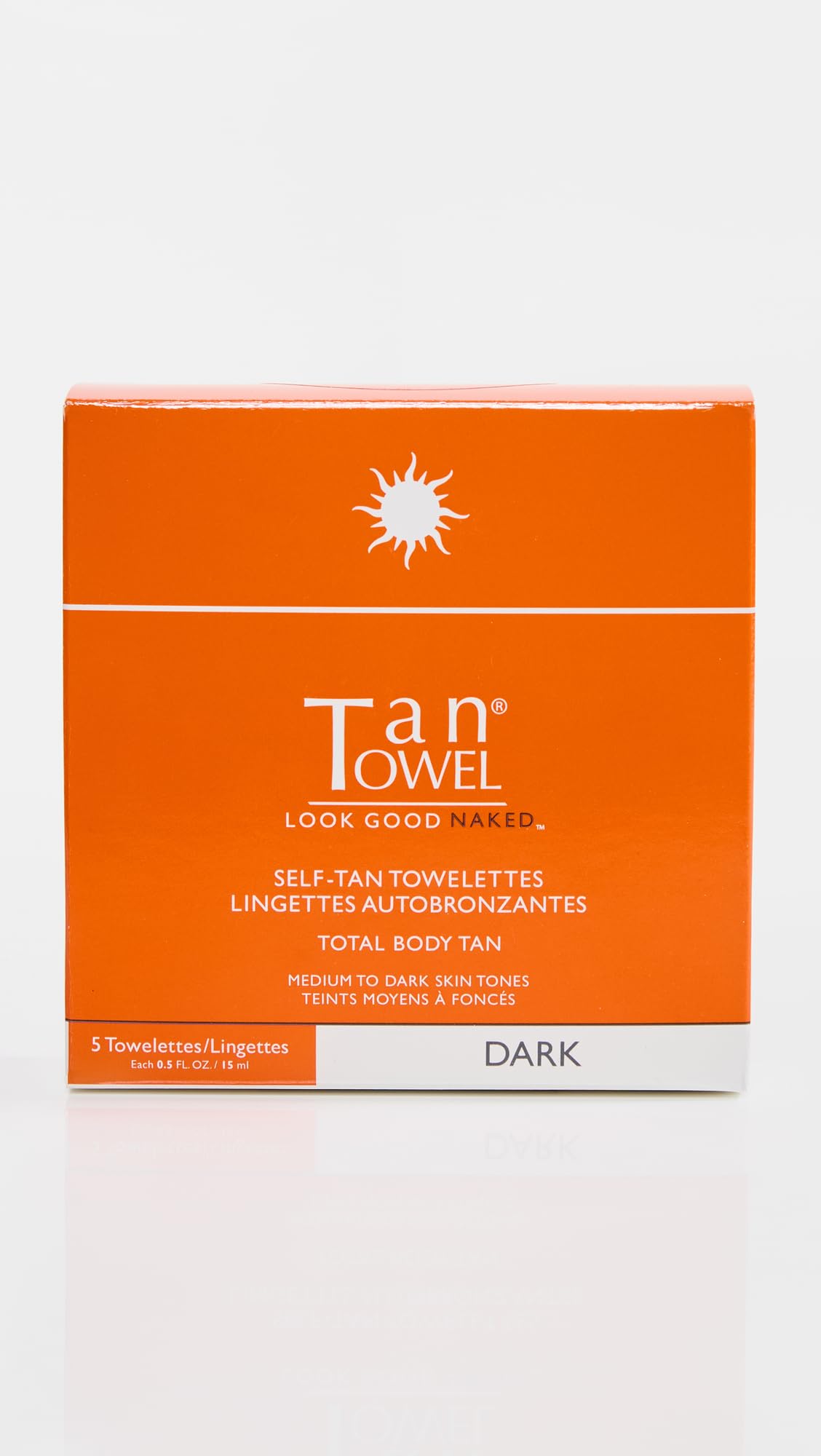 TanTowel wipe texture close-up showing saturated cloth for smooth, streak-free application