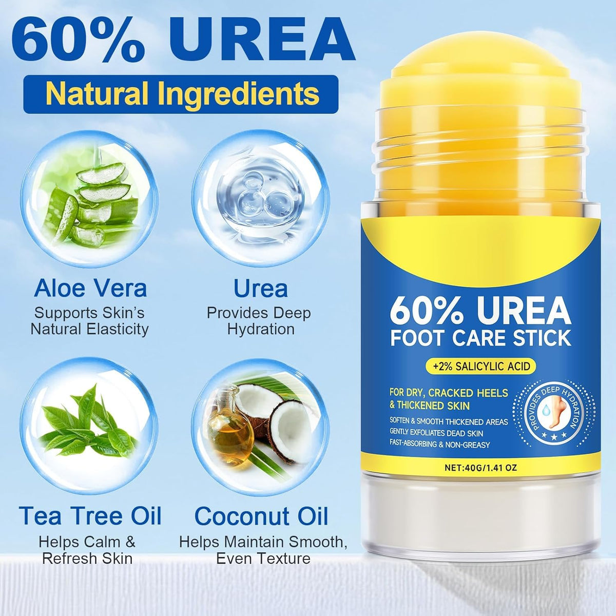 Taoscare natural ingredients display with aloe and coconut for calming hydration