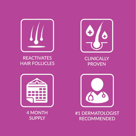 TARO minoxidil foam being applied to scalp for targeted coverage