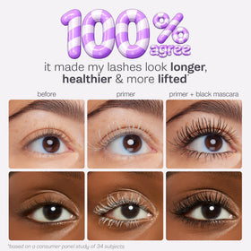 tarte after mascara amplified lashes showing fuller, darker definition