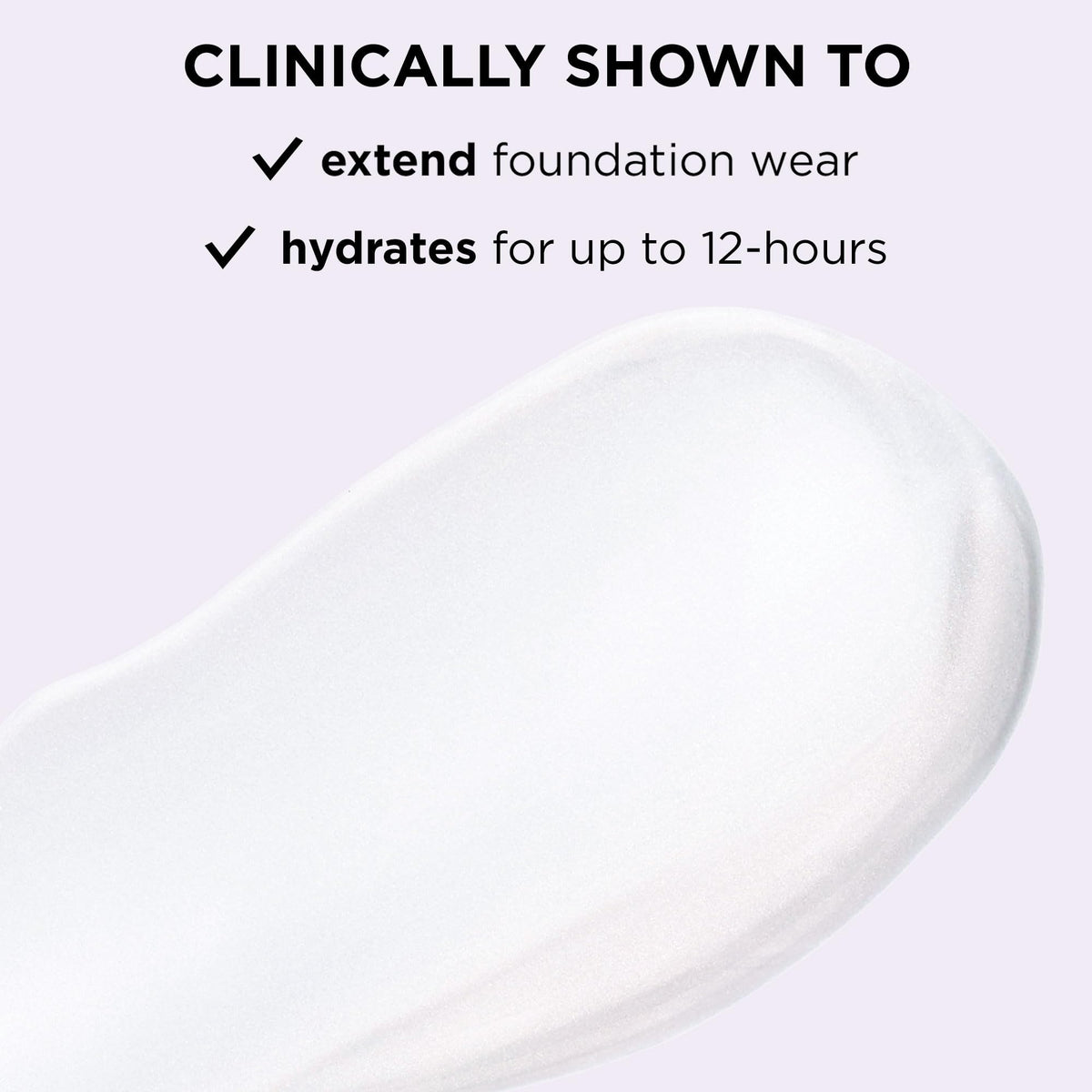 tarte close-up of primer texture, shows lightweight serum consistency and hydration