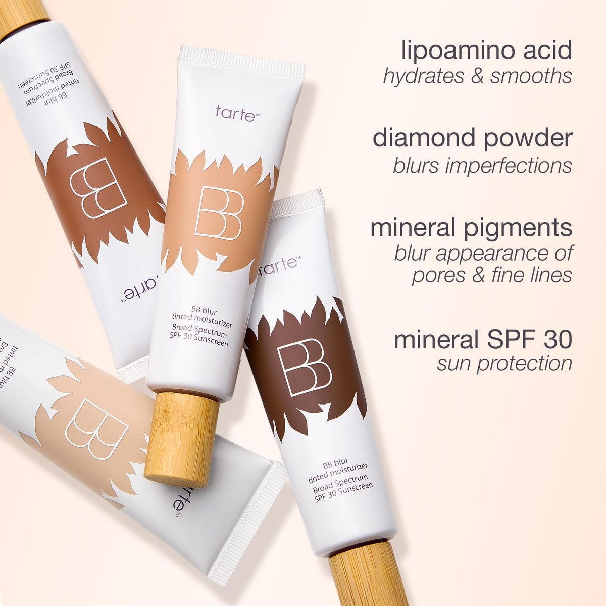 tarte product on fingers showing smooth blendability and natural finish