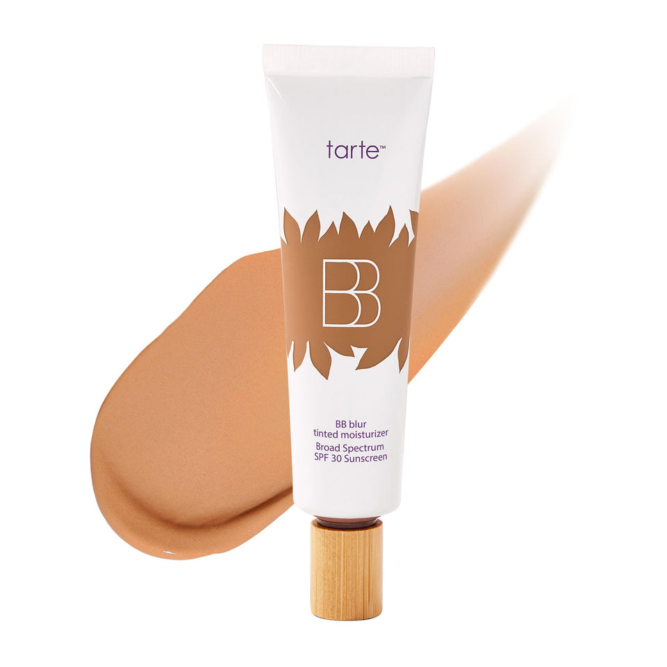 tarte front tube packaging showing tan shade and SPF benefit