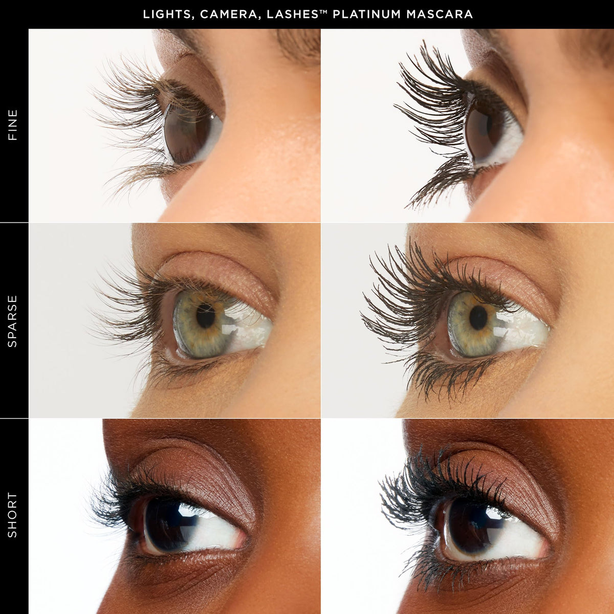 tarte before and after lashes demonstrating fuller, longer-looking lashes