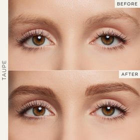 tarte dual-ended brow pencil and gel visible for compact convenience