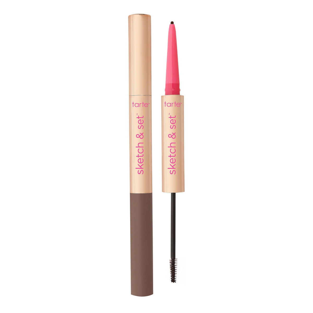 tarte front packaging showing dual-ended brow tool and brand benefit