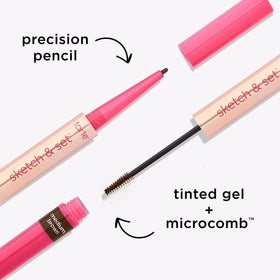 tarte close-up of microcomb gel applicator for even tint and hold