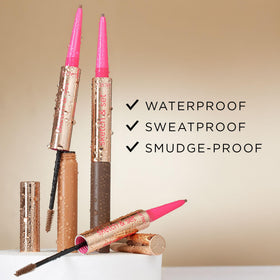 tarte applying product on brows demonstrating shaping and natural finish