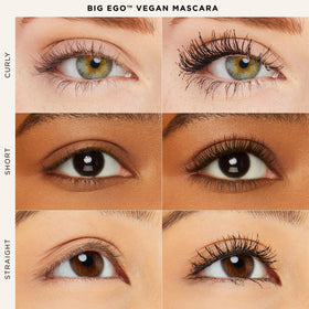 tarte big ego mascara ConfiDENSE brush closeup demonstrates separation and clump-free application benefit