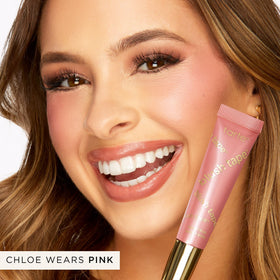 tarte applied on cheek closeup demonstrating luminous, natural glow