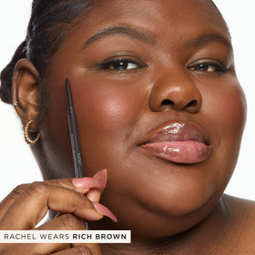 tarte model wearing medium brown pencil for subtle, long-lasting brows