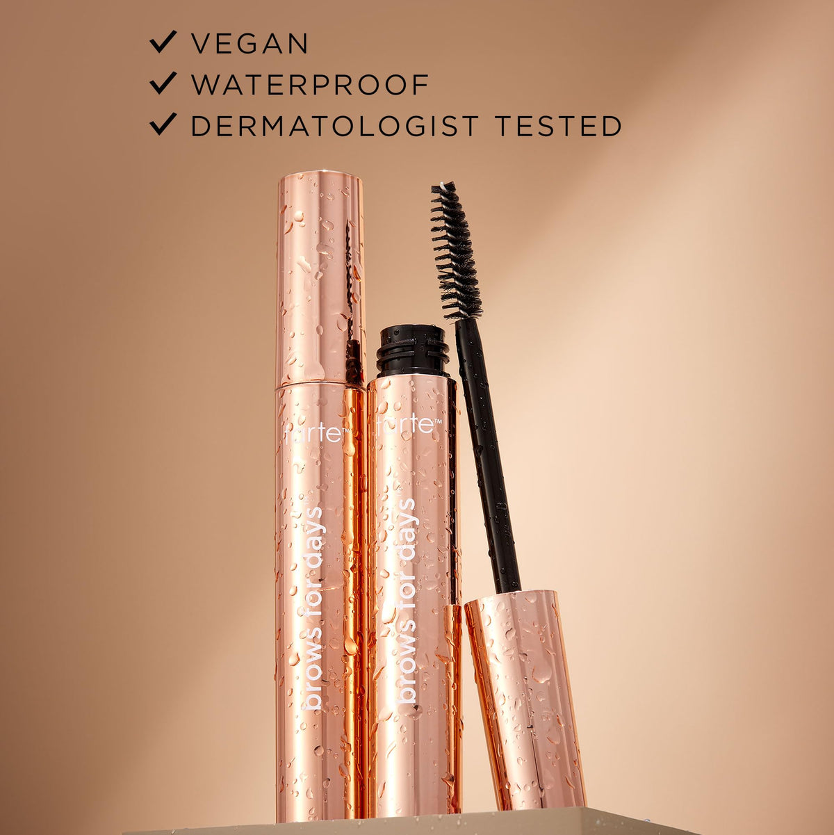 tarte label and ingredients panel highlighting gentle, vegan formula