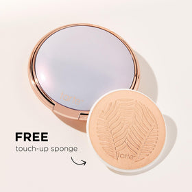 tarte compact held in hand showing size and travel-friendly benefit