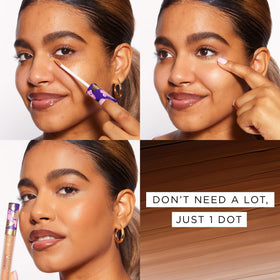 tarte concealer before and after undereye demonstrating coverage
