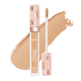 tarte concealer front packaging showing label and shade, helps confident shade choice