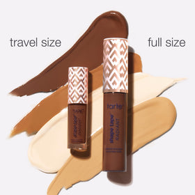 tarte concealer beside skincare tubes showing hydrating actives synergy benefit