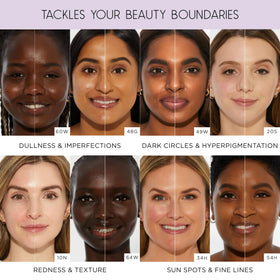 tarte concealer swatch on skin illustrating fair shade and opaque coverage benefit