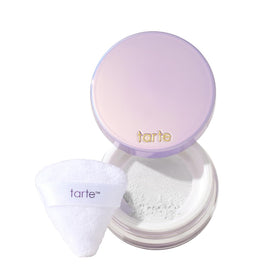 tarte front packaging showing compact travel jar and brand logo for easy travel