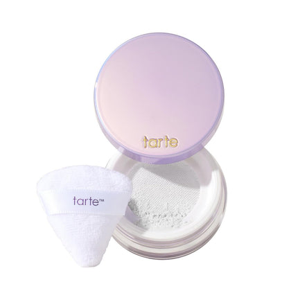 tarte front packaging showing compact travel jar and brand logo for easy travel