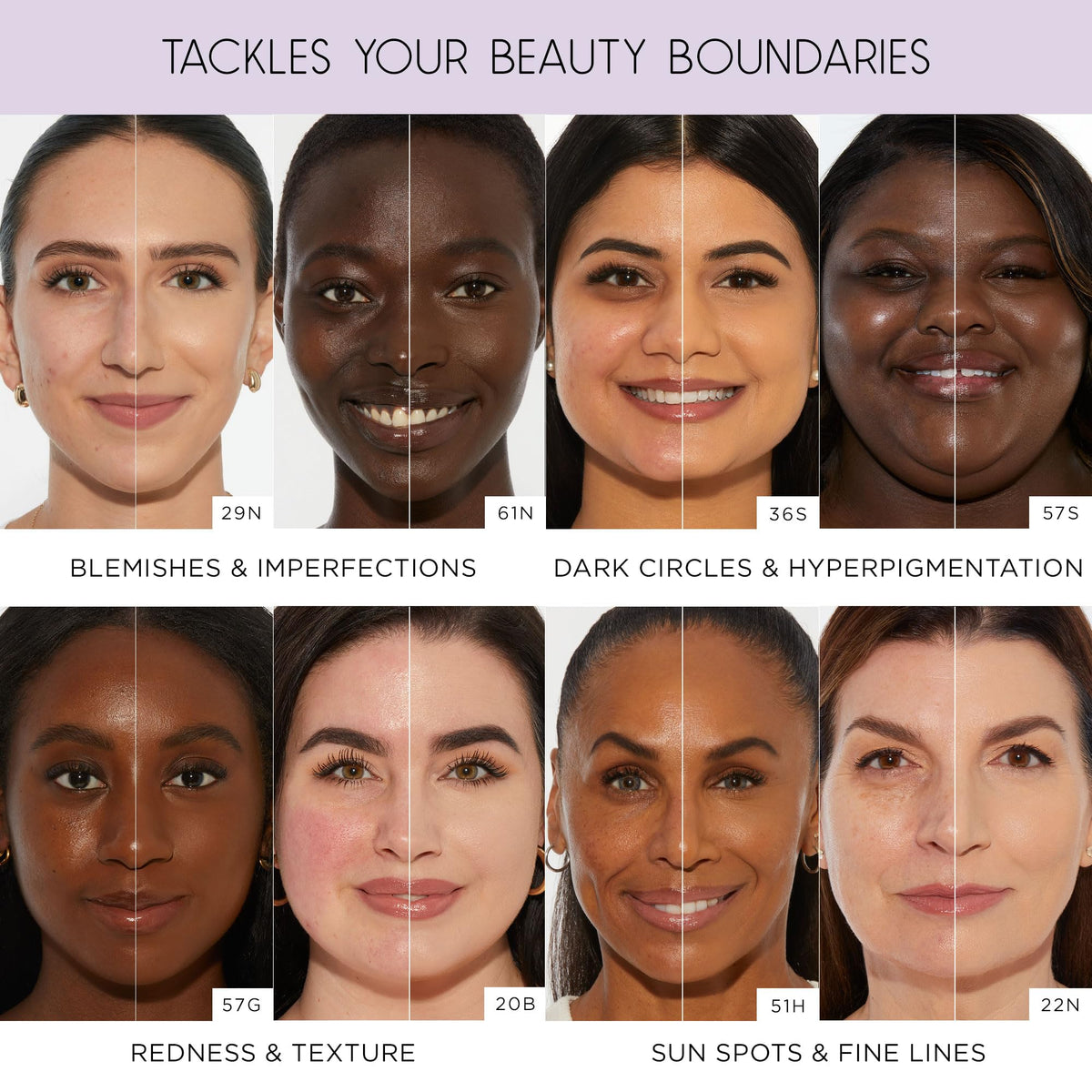 tarte creaseless texture swatch on skin highlighting creamy blendability and full coverage